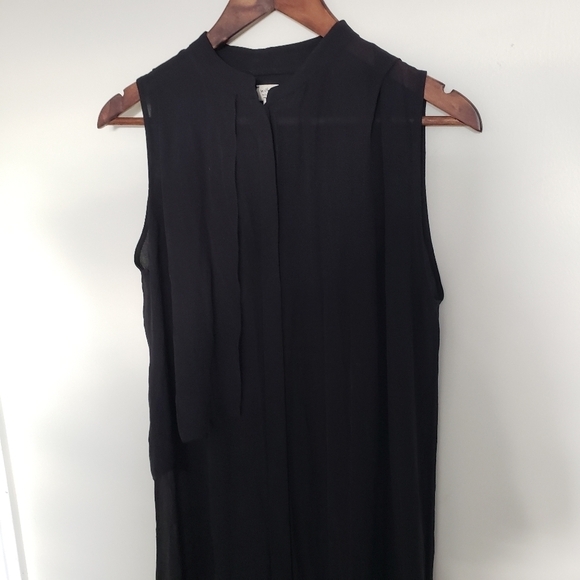 Aritzia Wilfred Sheer Silk Slip Dress Black XS - Picture 5 of 11